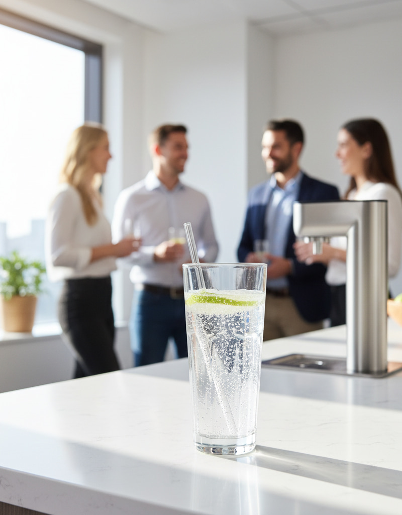 Impianto di affinamento e microfiltrazione acqua per ristoranti con erogazione alla spina